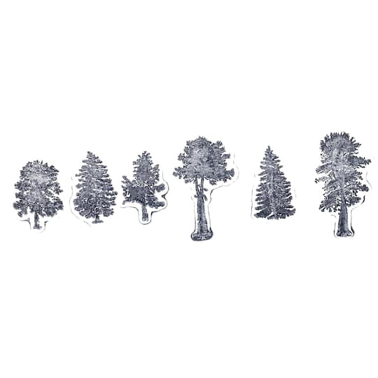 6 Pack: Trees Wood Stamp Set by Recollections™